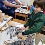 boy in art class