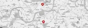 Map of surrounding areas of a school in London